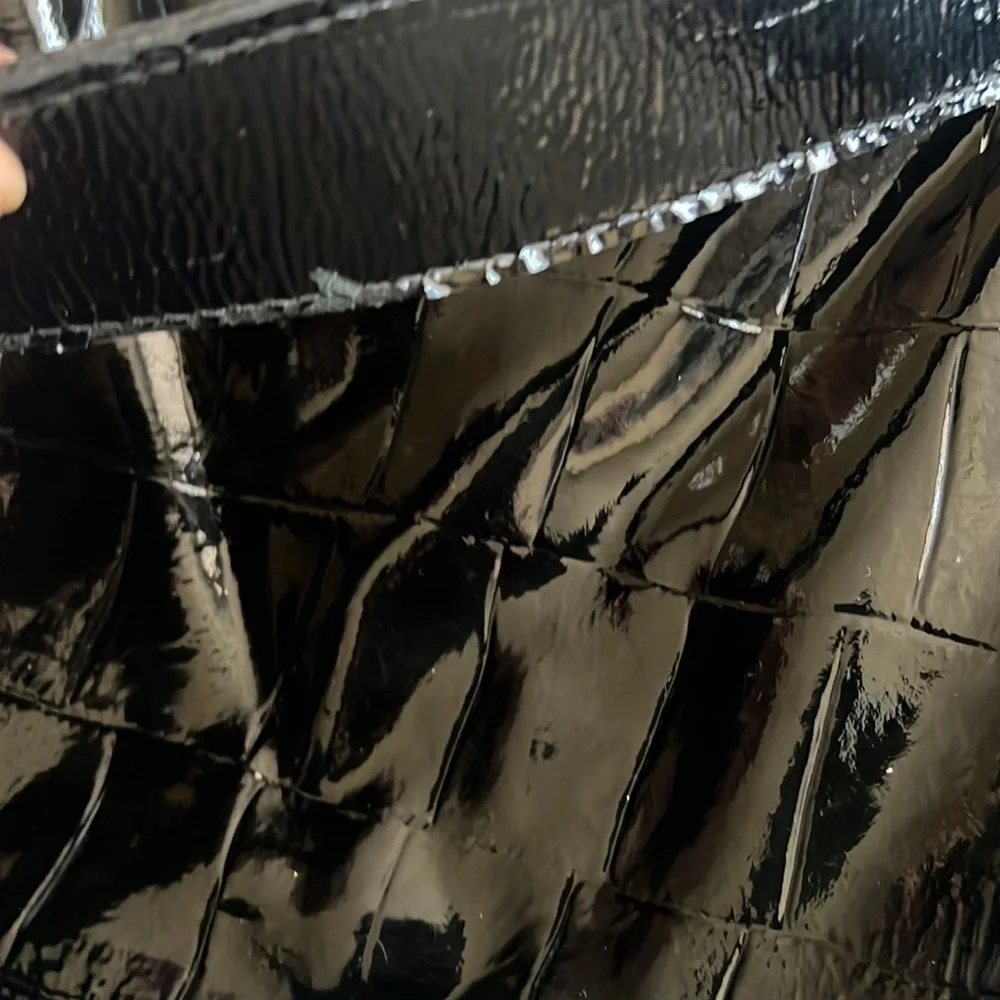 Yves Saint Laurent, Rive Gauche, Black Patent Leather Catlwalk Flap Bag - Picture 12 of 12